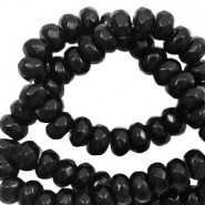 Faceted Natural stone beads 6mm Black